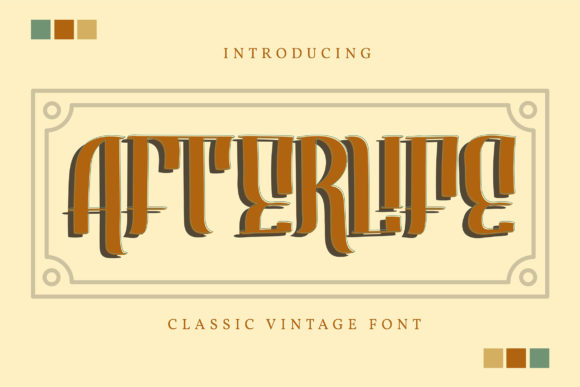 Afterlife Font: A Bold, Elegant Display Typeface for Small Businesses