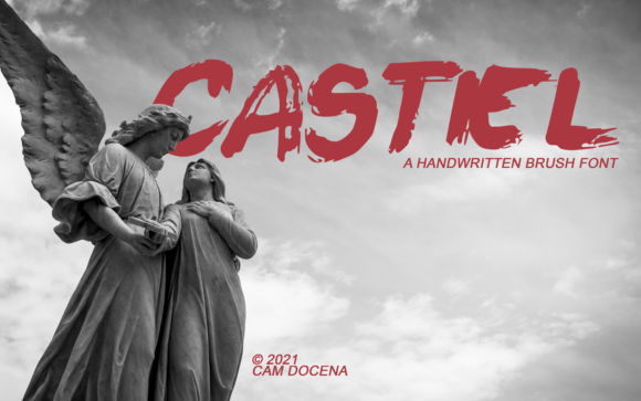 Castiel: A Bold Brushed Display Font for Editorial Impact