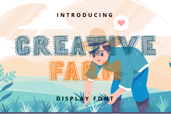 Creative Farm: A Playful Display Font for Small Business Branding