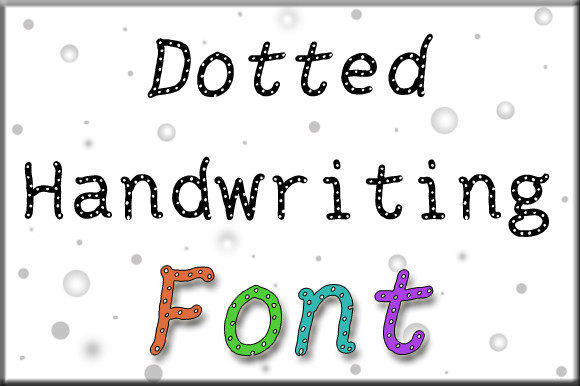 Dotted Handwriting: A Display Font with Editorial Charm