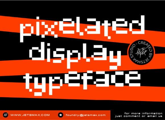 Pixelated: A Techno Display Font for Bold Digital Identity