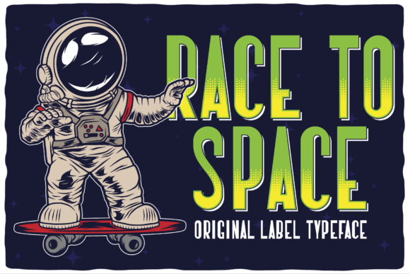 Race to Space: A Bold Display Font for Editorial Impact