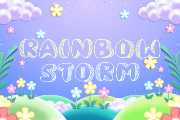 Rainbow Storm: A Playful Display Font That Feels Like a Design Win