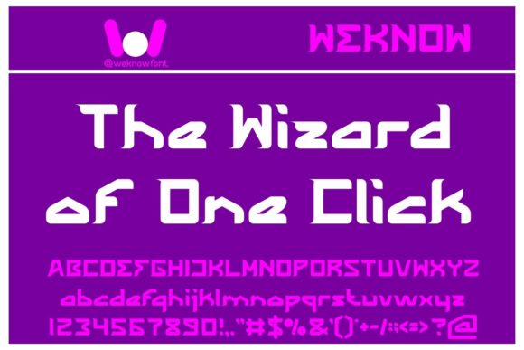 The Wizard of One Click: A Display Font for Bold Digital Identity