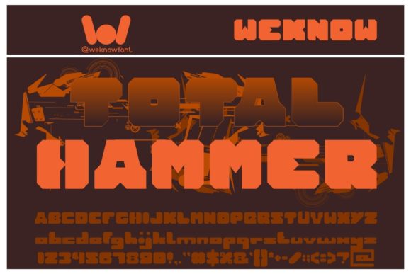 Total Hammer: A Bold Display Font for Digital Impact